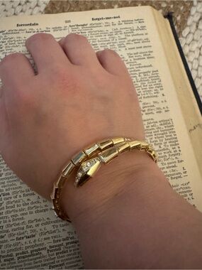 Gold Serpent Wrap Bracelet - Women Jewelry
